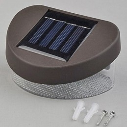 Luz solar blanca para camino, pared, paisaje, montaje en pared, luz para valla de jardín
