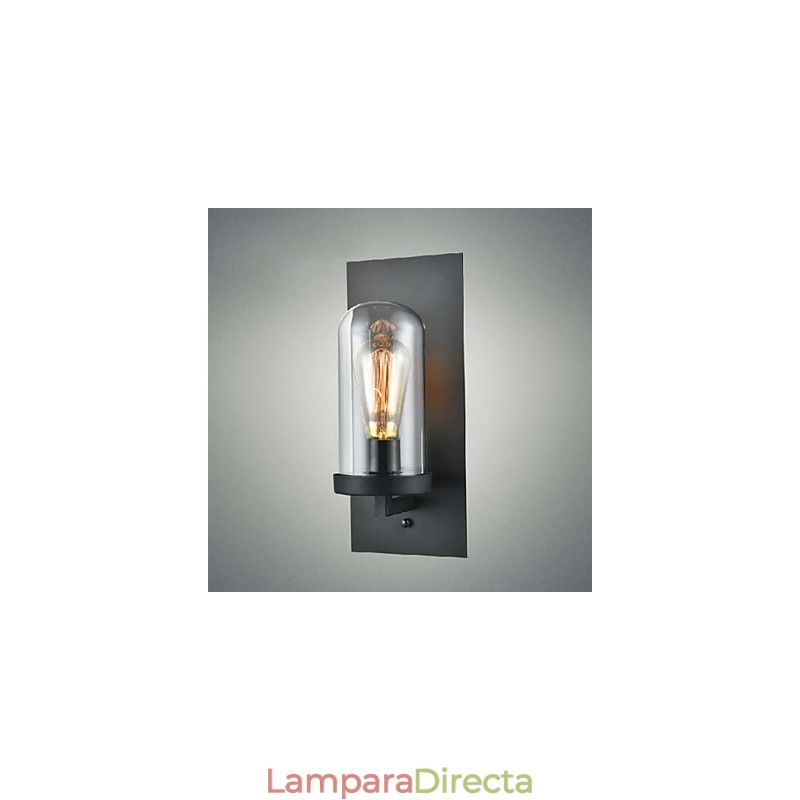 Aplique de pared de hierro y vidrio de estilo rústico, lámpara de pared retro de EE. UU.