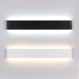 Lámparas de pared y apliques modernos y contemporáneos largos para interiores, de metal, IP44, para baño, dormitorio y sala de estar.
