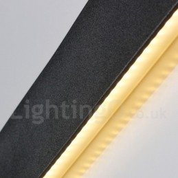 Lámparas de pared y apliques modernos y contemporáneos largos para interiores, de metal, IP44, para baño, dormitorio y sala de estar.
