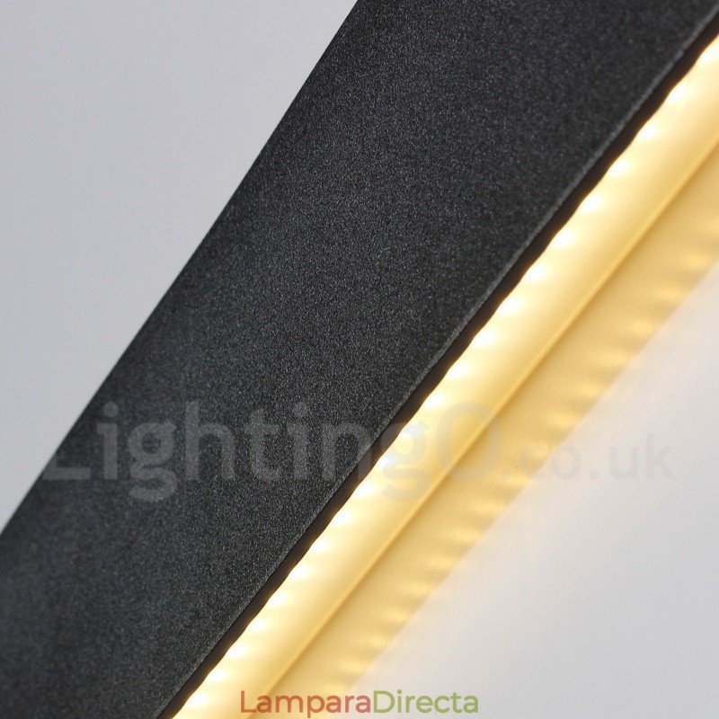 Lámparas de pared y apliques modernos y contemporáneos largos para interiores, de metal, IP44, para baño, dormitorio y sala de estar.