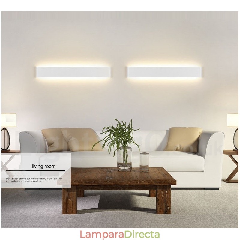 Lámparas de pared y apliques modernos y contemporáneos largos para interiores, de metal, IP44, para baño, dormitorio y sala de estar.