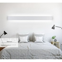 Lámparas de pared y apliques modernos y contemporáneos largos para interiores, de metal, IP44, para baño, dormitorio y sala de estar.