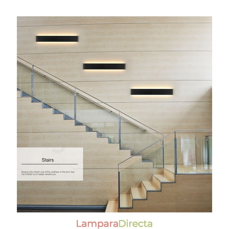 Lámparas de pared y apliques modernos y contemporáneos largos para interiores, de metal, IP44, para baño, dormitorio y sala de estar.