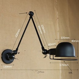 Apliques de pared Iluminación de baño Luces de pared para exteriores Luces de pared de lectura Moderno Contemporáneo Metal