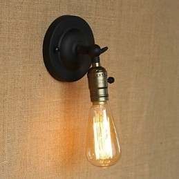 Aplique de pared estilo Edison con bombillas, estilo retro minimalista, para mesita de noche, cafetería, terraza, canal.