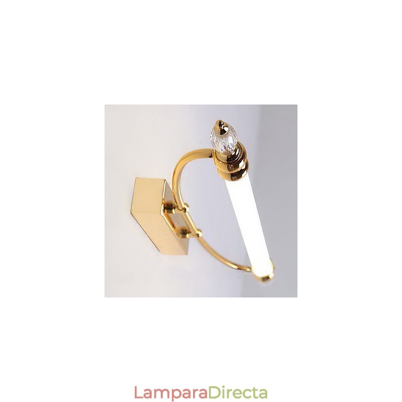 Iluminación de baño moderna contemporánea de metal