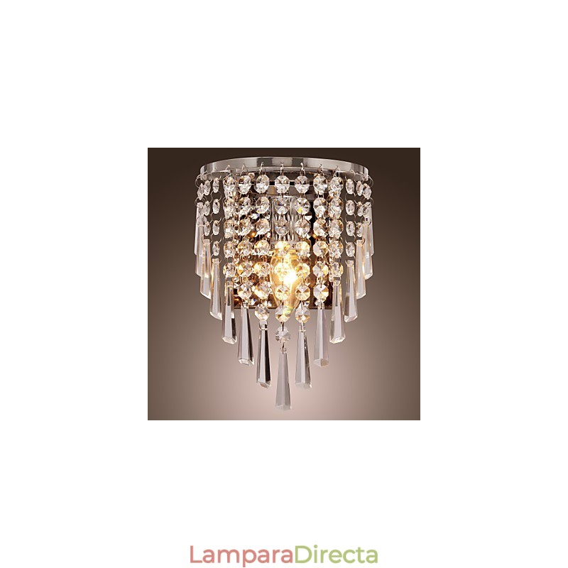 Aplique de pared semicircular en cristal Feature