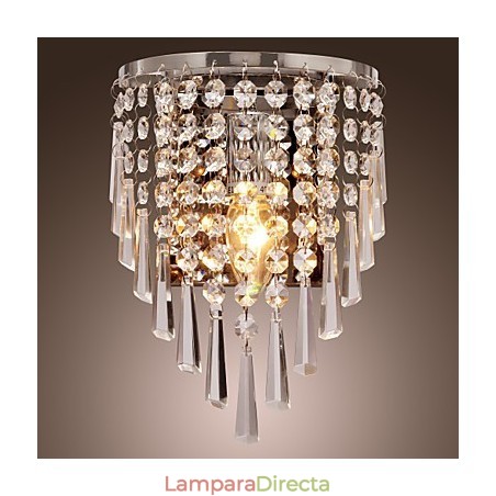 Aplique de pared semicircular en cristal Feature Aplique de pared semicircular en cristal Feature