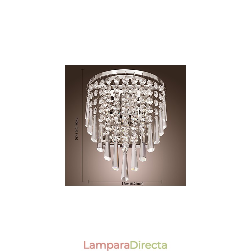Aplique de pared semicircular en cristal Feature