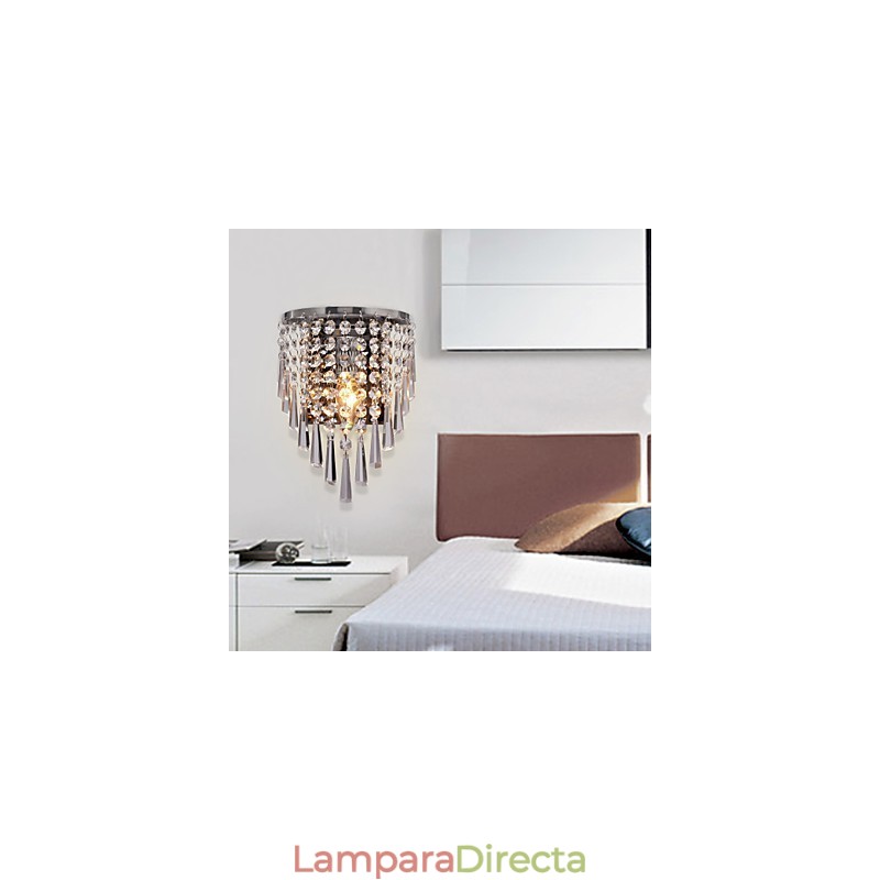 Aplique de pared semicircular en cristal Feature