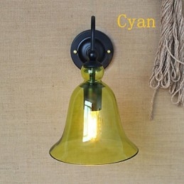 Aplique de pared de vidrio decorado con estilo rural americano, estilo pastoral minimalista para sala de estar y pasillo