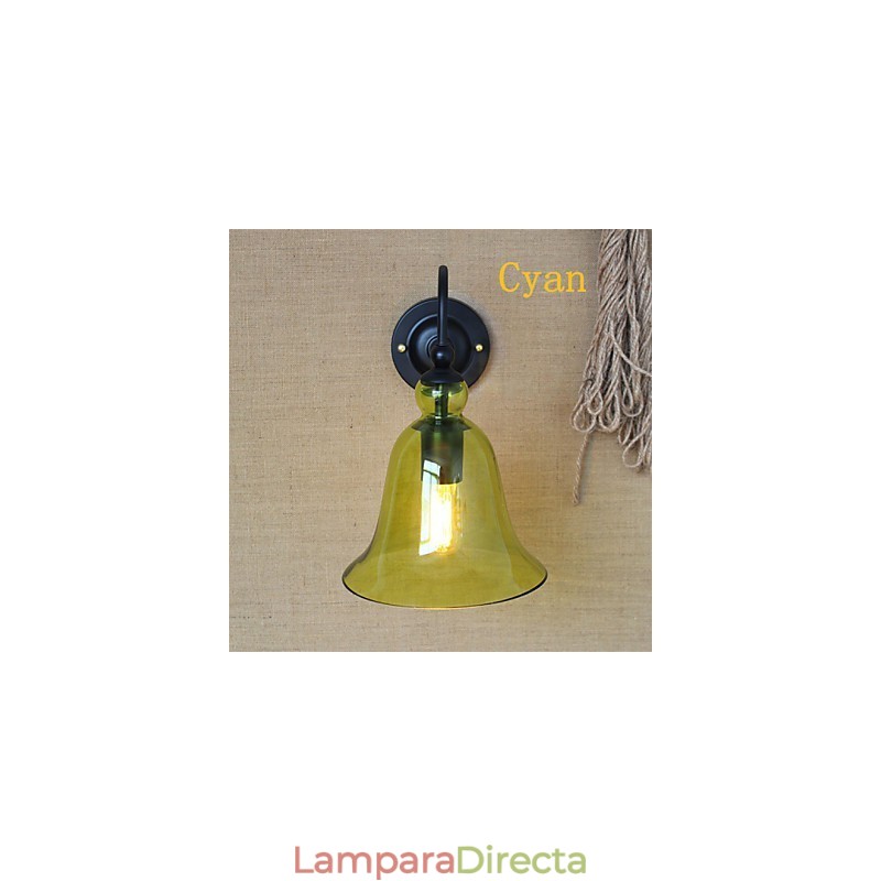 Aplique de pared de vidrio decorado con estilo rural americano, estilo pastoral minimalista para sala de estar y pasillo