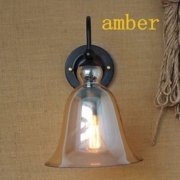 Aplique de pared de vidrio decorado con estilo rural americano, estilo pastoral minimalista para sala de estar y pasillo