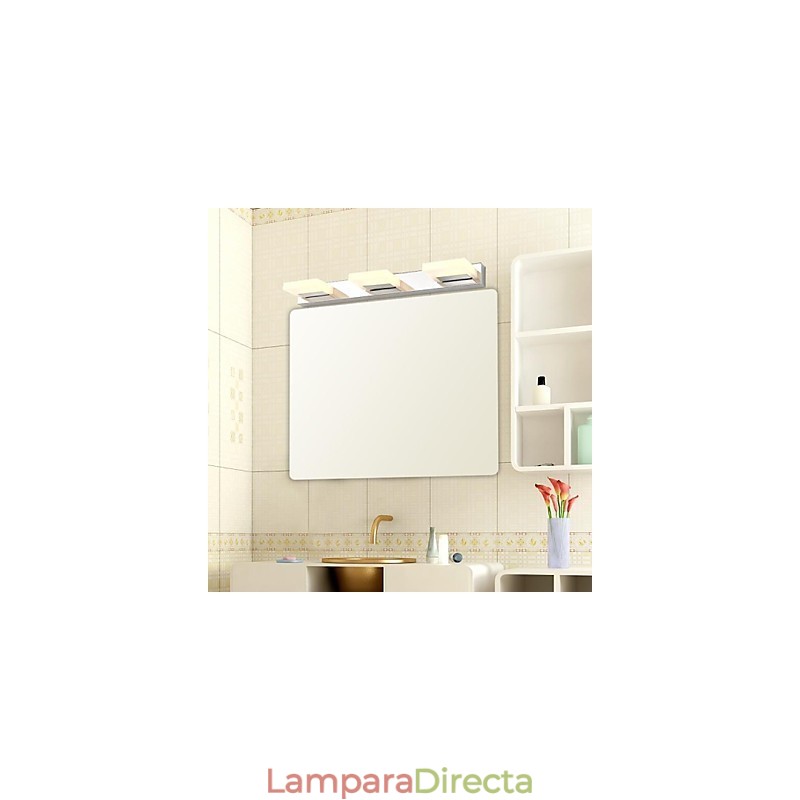 Iluminación de baño moderna contemporánea de metal