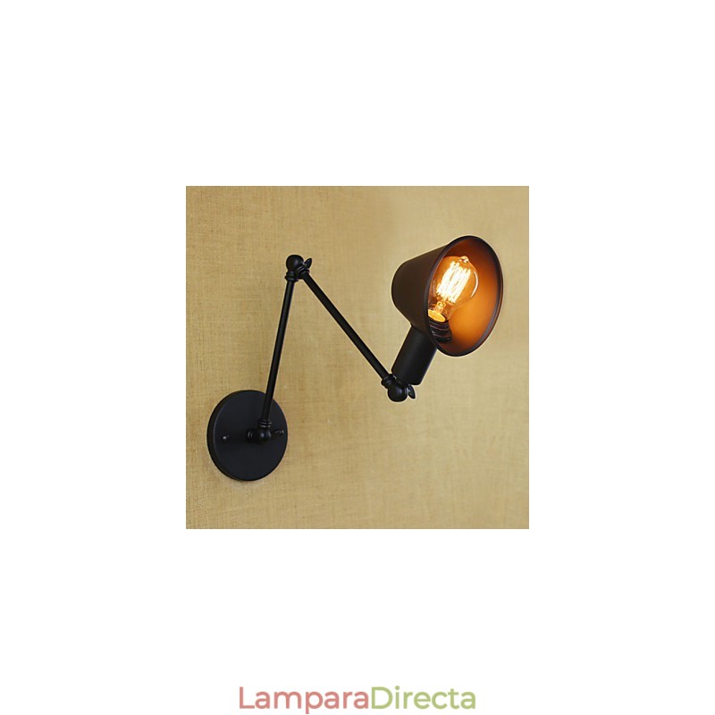 Aplique de pared decorativo de brazo largo con personalidad creativa de aire industrial para bar o cafetería, decorado de forma sencilla