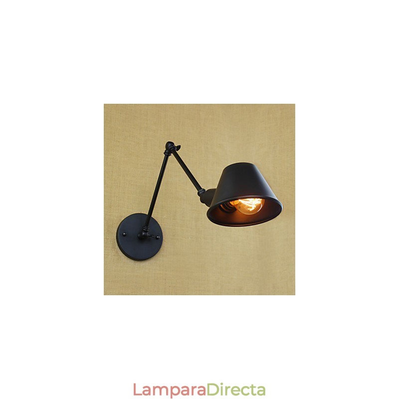 Aplique de pared decorativo de brazo largo con personalidad creativa de aire industrial para bar o cafetería, decorado de forma sencilla