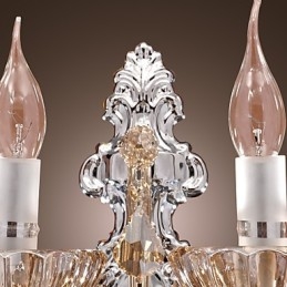 Elegante lámpara de pared de cristal con 2 luces