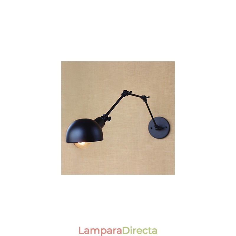 Lámpara de pared de brazo largo estilo industrial retro para pasillo, escaleras, pasillo, hierro forjado, balcón, restaurante y bar.