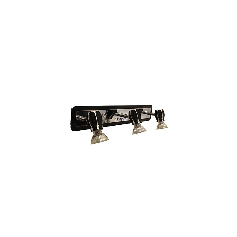 Lámparas de pared negras modernas para baño con 3 luces