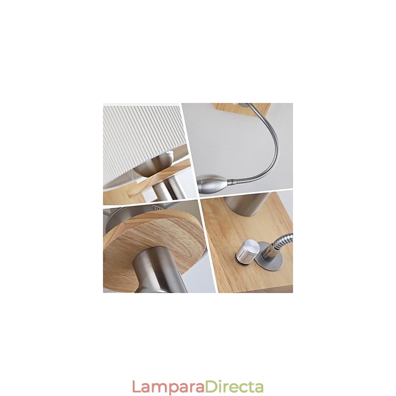 Lámpara de pared de una luz con luz de lectura