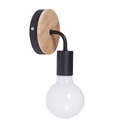 Aplique de pared interior Edison de hierro de 110 V y 220 V para pasillo, escaleras, aplique, bombilla, lámpara, blanco y negro