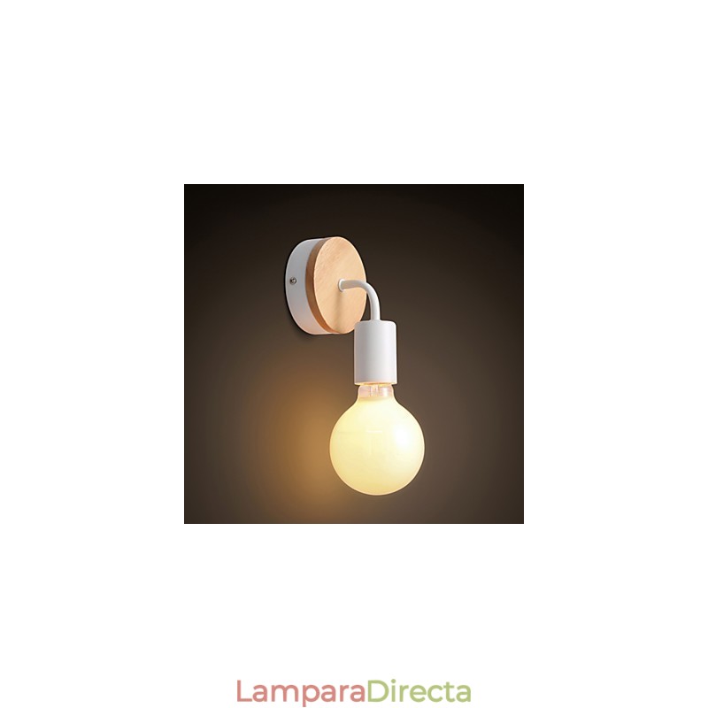 Aplique de pared interior Edison de hierro de 110 V y 220 V para pasillo, escaleras, aplique, bombilla, lámpara, blanco y negro