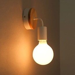 Aplique de pared interior Edison de hierro de 110 V y 220 V para pasillo, escaleras, aplique, bombilla, lámpara, blanco y negro