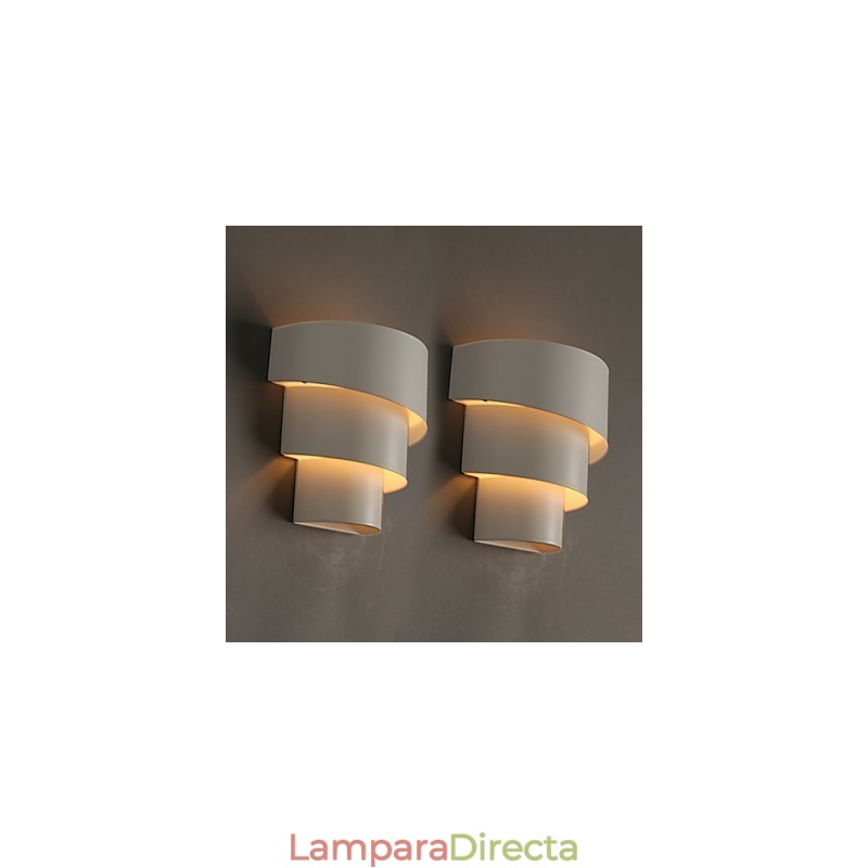 Lámpara de pared de hierro forjado con forma de caracola y dibujos animados, con forma de antorcha, que recuerda a la cabecera de una cama.