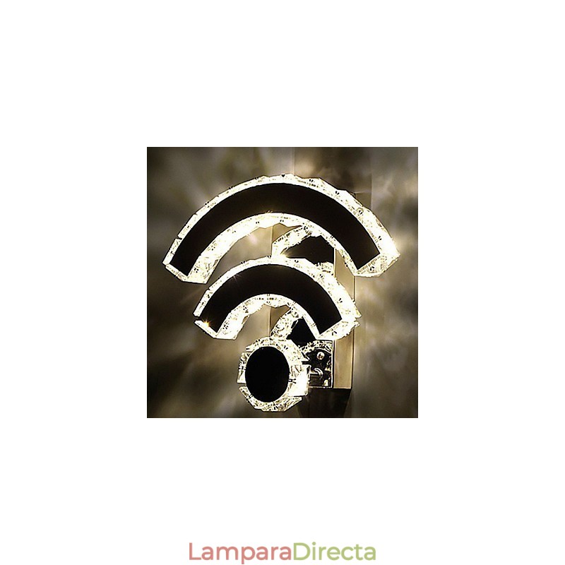 Apliques de pared de cristal con WIFI, cristal, moderno, contemporáneo, para cama, sala de estar, hotel, metal