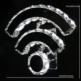 Apliques de pared de cristal con WIFI, cristal, moderno, contemporáneo, para cama, sala de estar, hotel, metal
