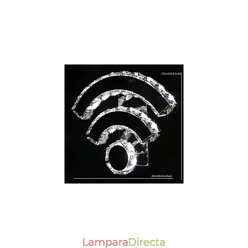 Apliques de pared de cristal con WIFI, cristal, moderno, contemporáneo, para cama, sala de estar, hotel, metal