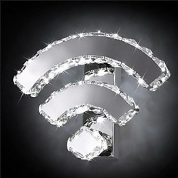 Apliques de pared de cristal con WIFI, cristal, moderno, contemporáneo, para cama, sala de estar, hotel, metal