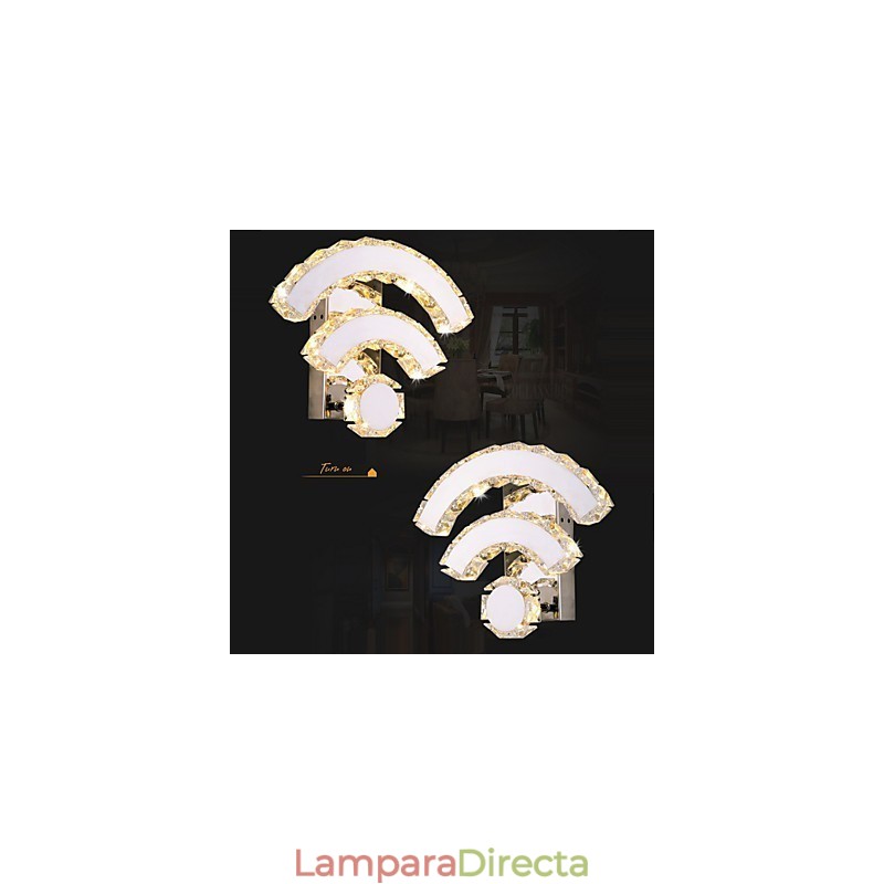 Apliques de pared de cristal con WIFI, cristal, moderno, contemporáneo, para cama, sala de estar, hotel, metal