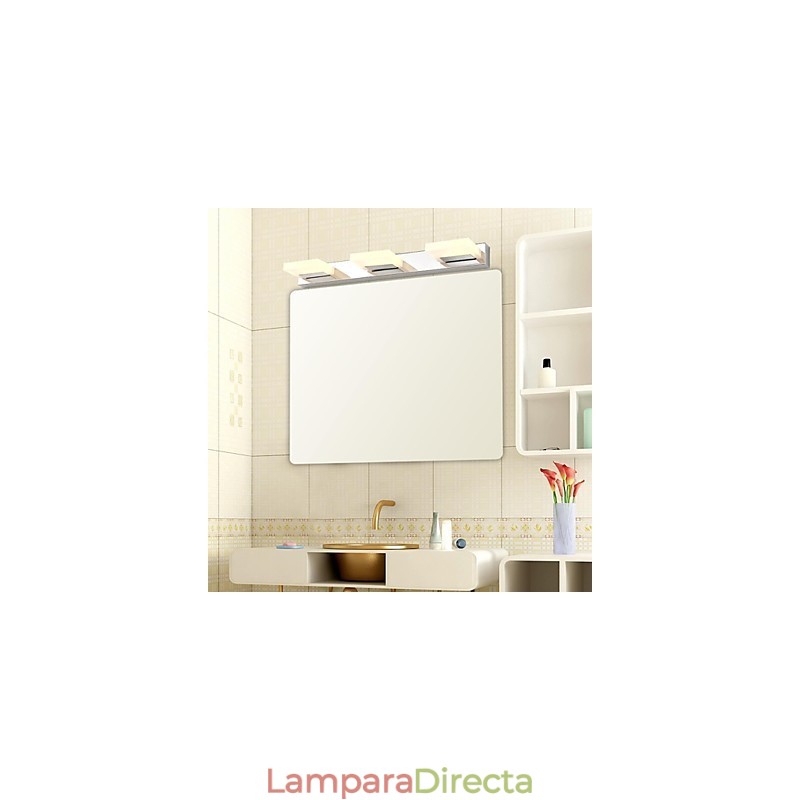 Lámpara de espejo de acero inoxidable y acrílico