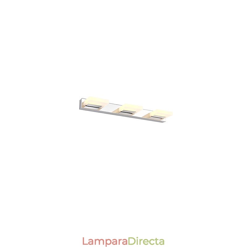 Lámpara de espejo de acero inoxidable y acrílico