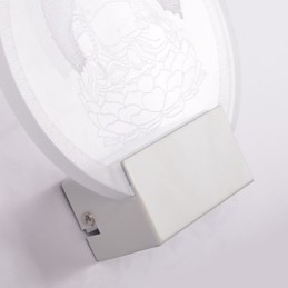 Lámpara de pared acrílica de PVC con chip de luz, moderna y contemporánea de metal.