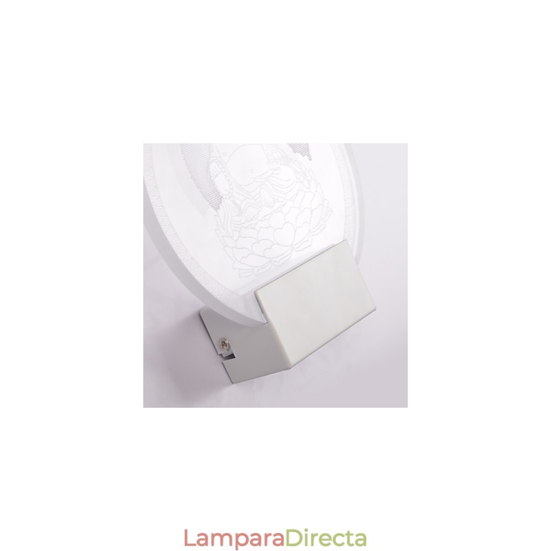Lámpara de pared acrílica de PVC con chip de luz, moderna y contemporánea de metal.