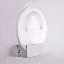 Lámpara de pared acrílica de PVC con chip de luz, moderna y contemporánea de metal.