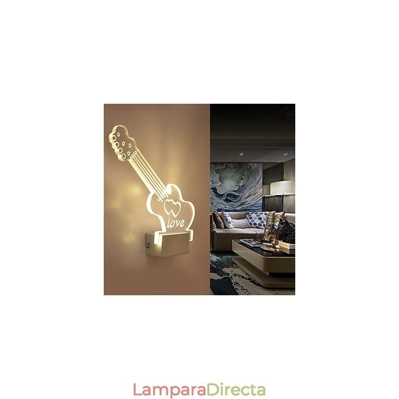 Lámpara de pared acrílica de PVC, moderna y contemporánea, de metal.
