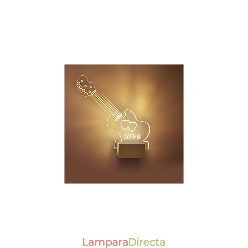 Lámpara de pared acrílica de PVC, moderna y contemporánea, de metal.