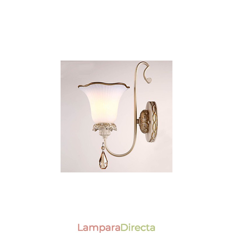 Lámpara de pared para dormitorio de hierro forjado de estilo europeo que restaura formas antiguas.