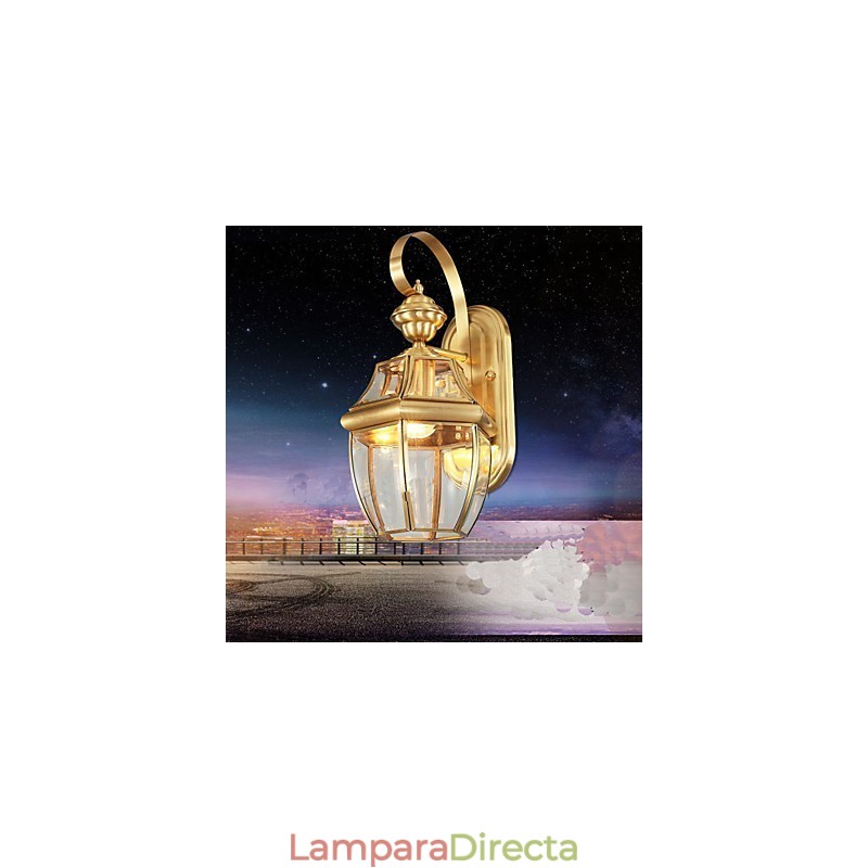 Lámpara de jardín Lámpara de cobre completo Lámpara de exterior Lámpara impermeable A