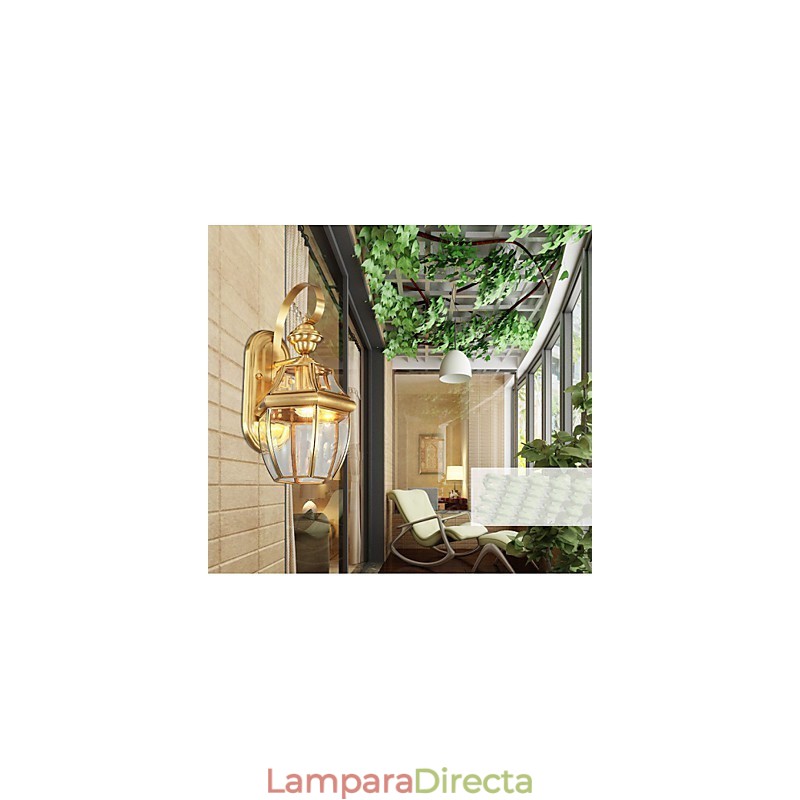 Lámpara de jardín Lámpara de cobre completo Lámpara de exterior Lámpara impermeable A