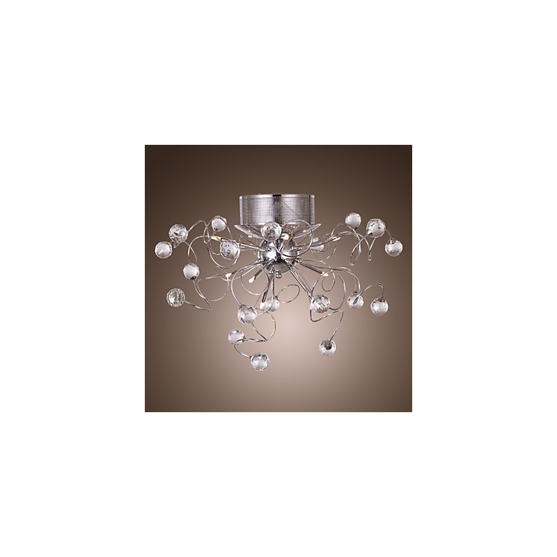 Lámpara de araña de cristal de diseño moderno para sala de estar, 9 luces