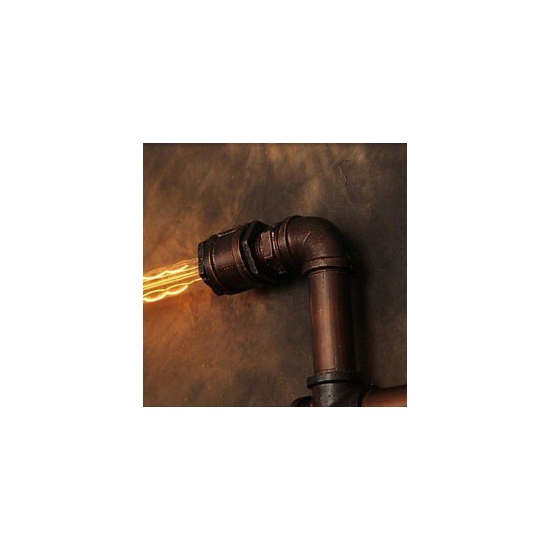 Lámpara de pared Apliques de pared 6 luces Acabado en bronce Estilo industrial Rústico Lodge Metal