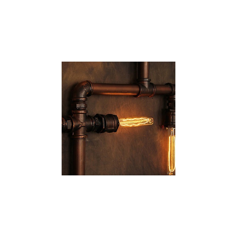 Lámpara de pared Apliques de pared 6 luces Acabado en bronce Estilo industrial Rústico Lodge Metal