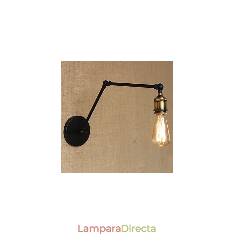 Lámpara de pared con brazo de hierro, estilo country americano moderno y sencillo sin espejo
