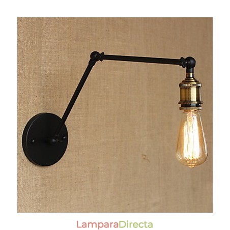Lámpara de pared con brazo de hierro, estilo country americano moderno y sencillo sin espejo Lámpara de pared con brazo de hierro, estilo country americano moderno y sencillo sin espejo