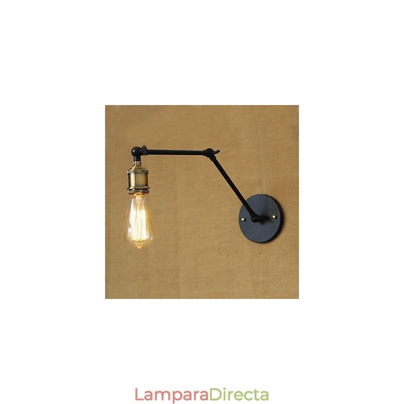 Lámpara de pared con brazo de hierro, estilo country americano moderno y sencillo sin espejo